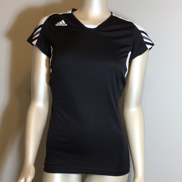adidas tops clima cool black and white tee shirt poshmark cool black pics